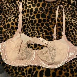Dreams angels pink lace balconette bra 34c velvet